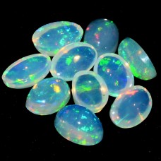 Natural Ethiopian opal 10x8mm oval cabochon